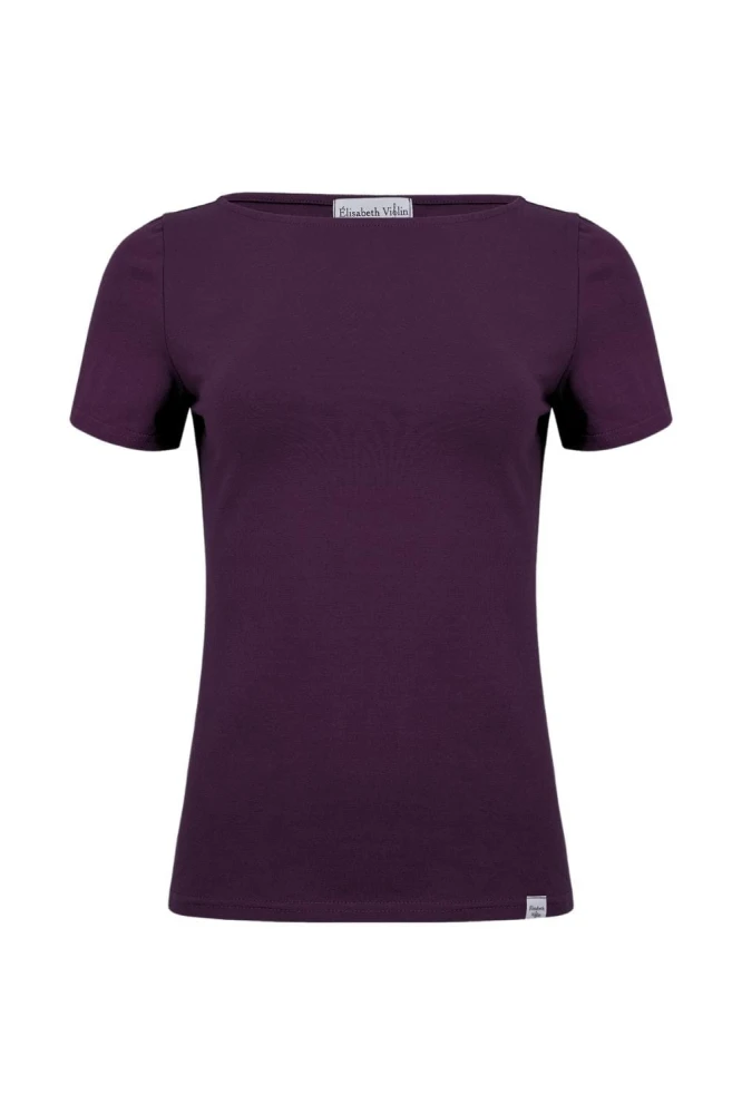 LÉA z krótkimi rękawami Plum Purple przód.jpg
