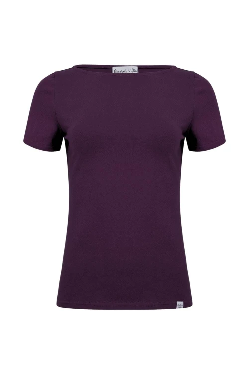 LÉA z krótkimi rękawami Plum Purple przód.jpg