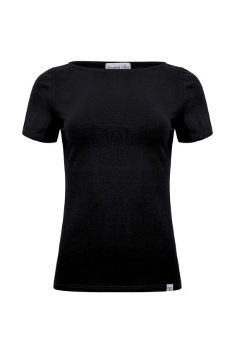 LÉA z krótkimi rękawami Black przód.jpg