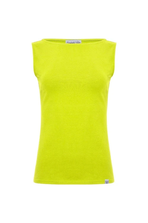 LÉA bez rękawków Bright Chartreuse przód.jpg