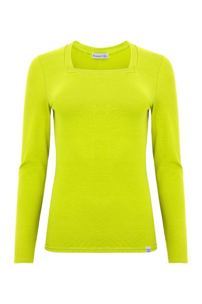 ERICA z długimi rękawami Bright Chartreuse przód.jpg