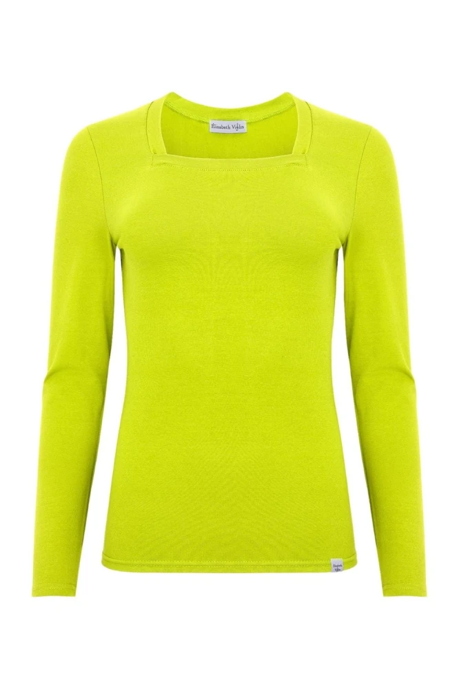 ERICA z długimi rękawami Bright Chartreuse przód.jpg
