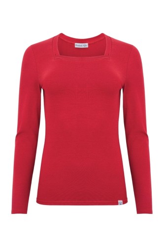 ERICA z długimi rękawami Jalapeño Red przód.jpg