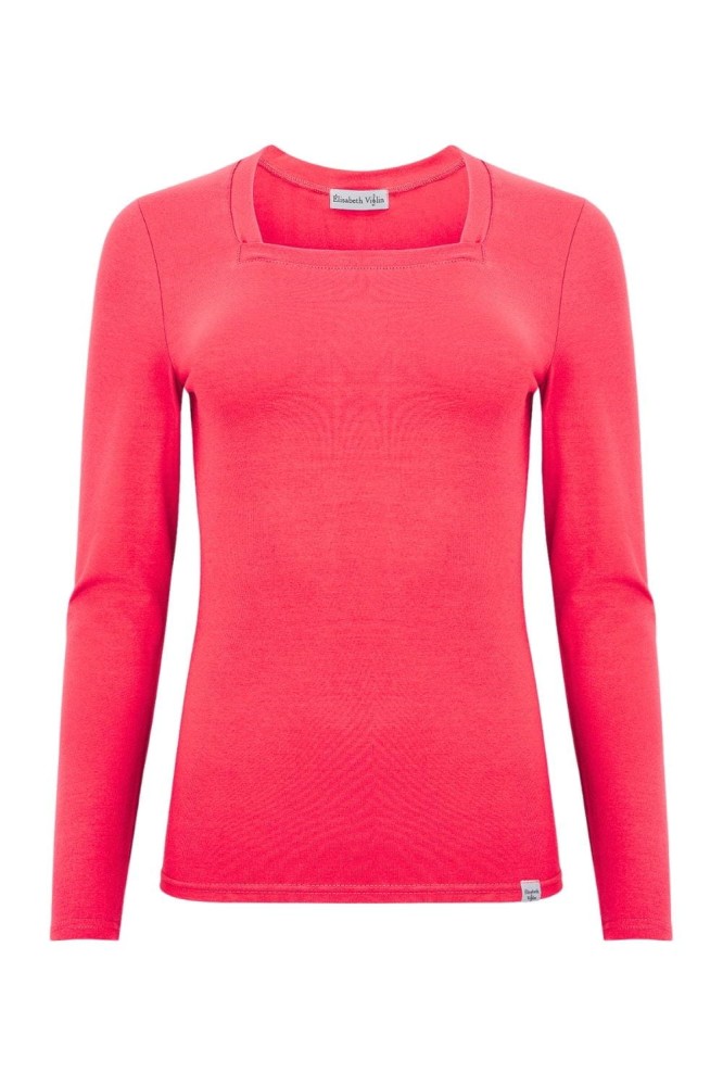 ERICA z długimi rękawami Rouge Red przód.jpg