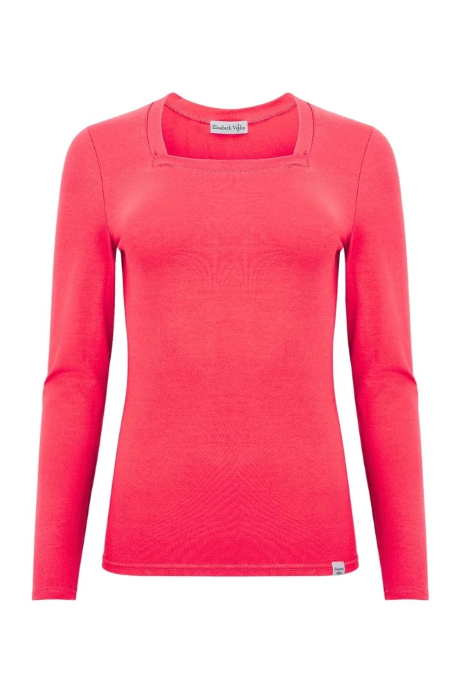 ERICA z długimi rękawami Rouge Red przód.jpg