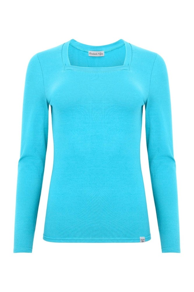 ERICA z długimi rękawami Cyan Blue przód.jpg