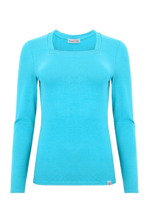 ERICA z długimi rękawami Cyan Blue przód.jpg