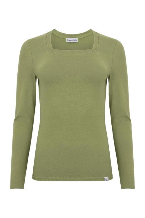 ERICA z długimi rękawami Oil Green przód.jpg