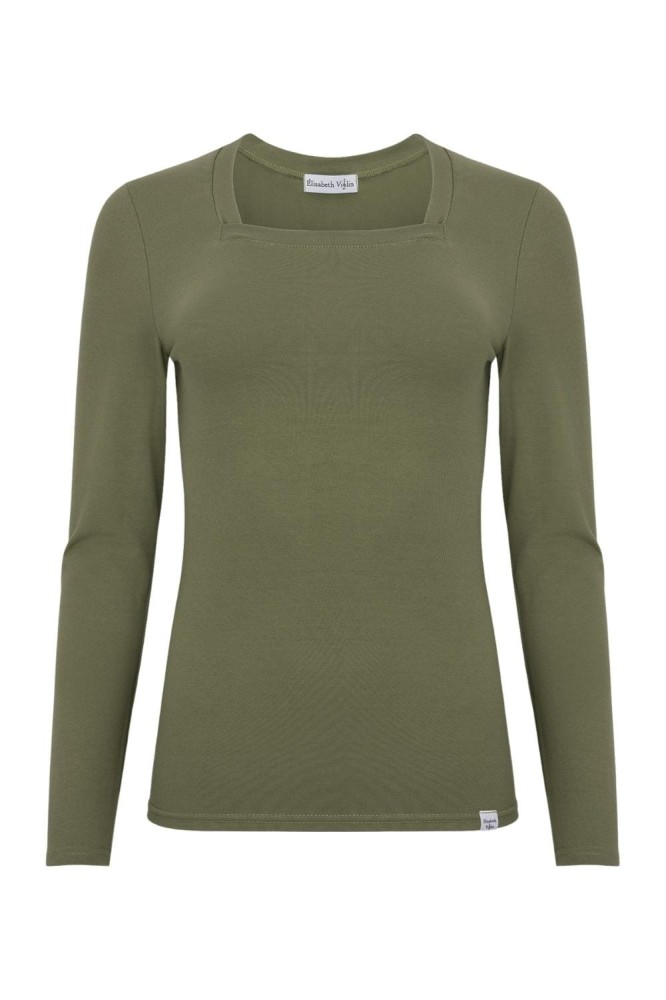 ERICA z długimi rękawami Dusty Olive przód.jpg