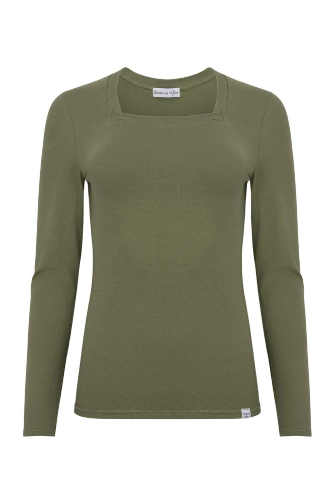 ERICA z długimi rękawami Dusty Olive przód.jpg