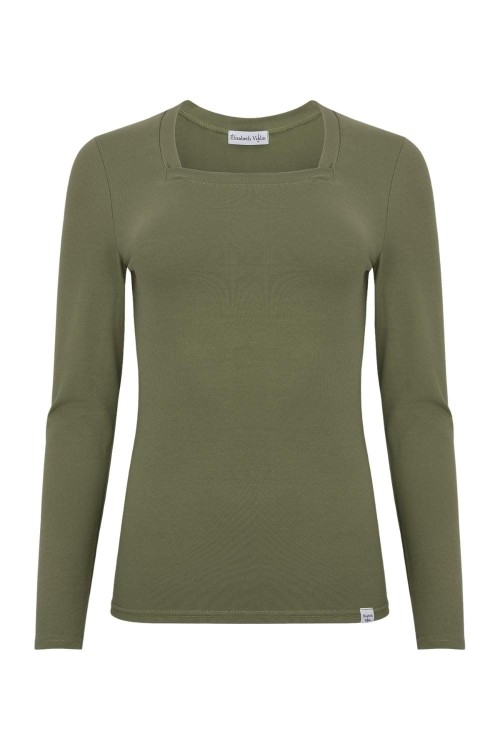 ERICA z długimi rękawami Dusty Olive przód.jpg