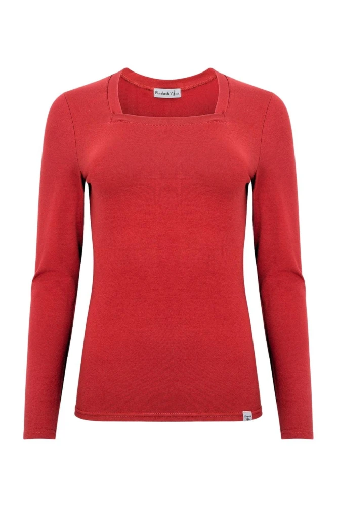 ERICA z długimi rękawami Ribbon Red przód.jpg