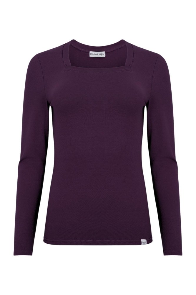 ERICA z długimi rękawami Plum Purple przód.jpg