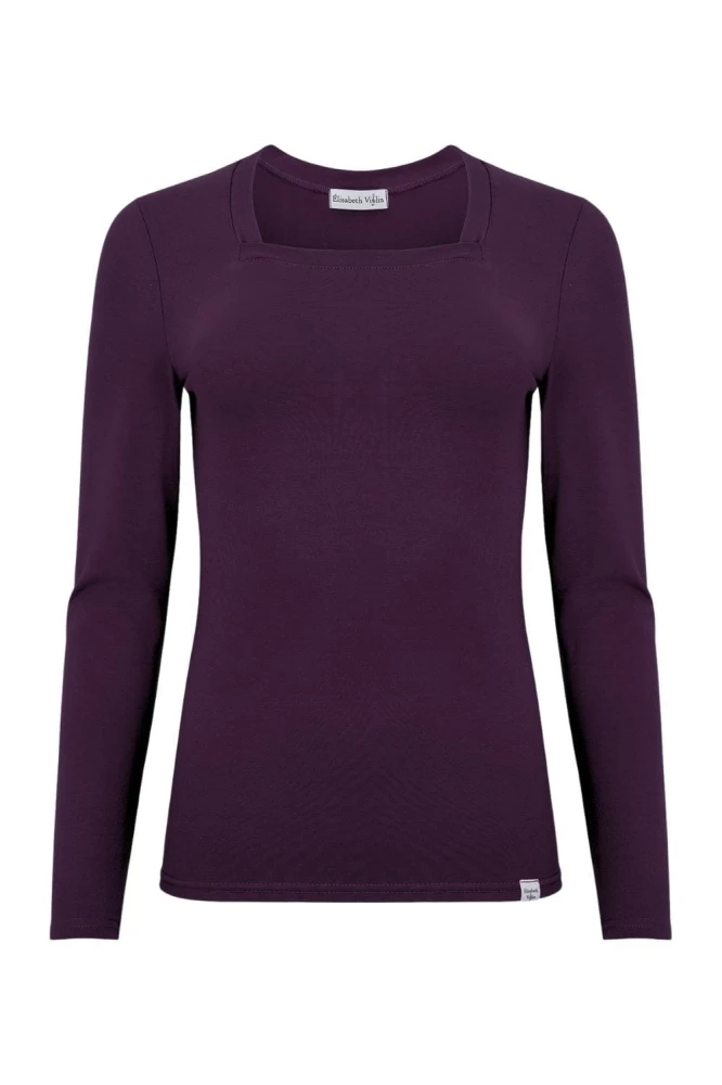 ERICA z długimi rękawami Plum Purple przód.jpg