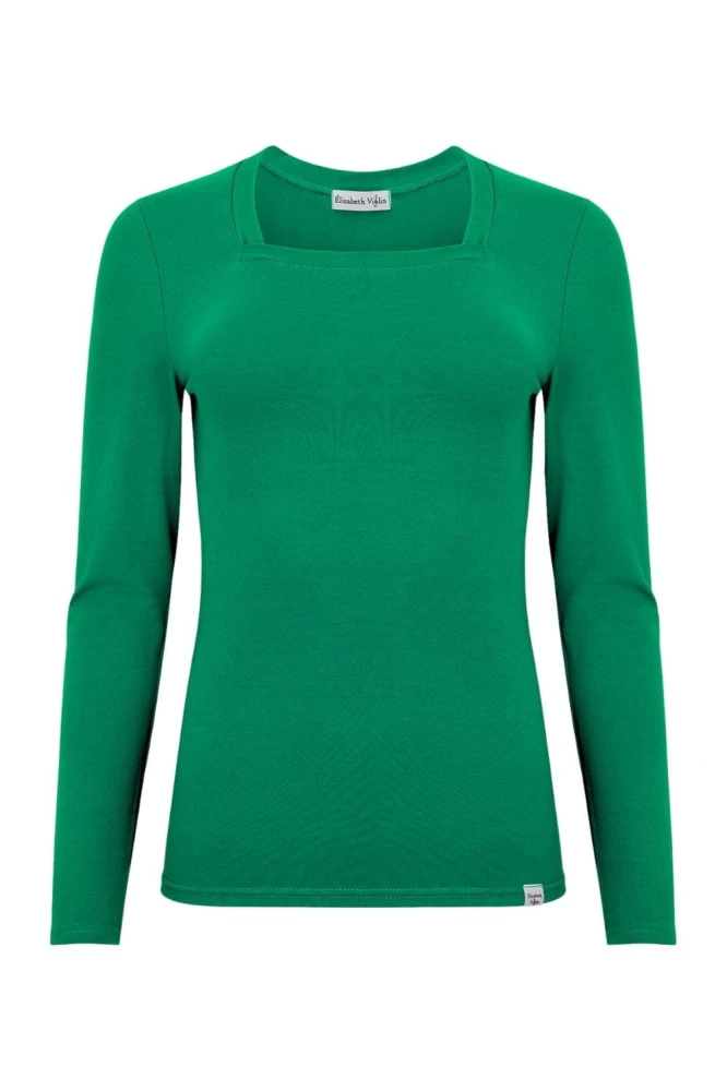 ERICA z długimi rękawami Deep Green przód.jpg