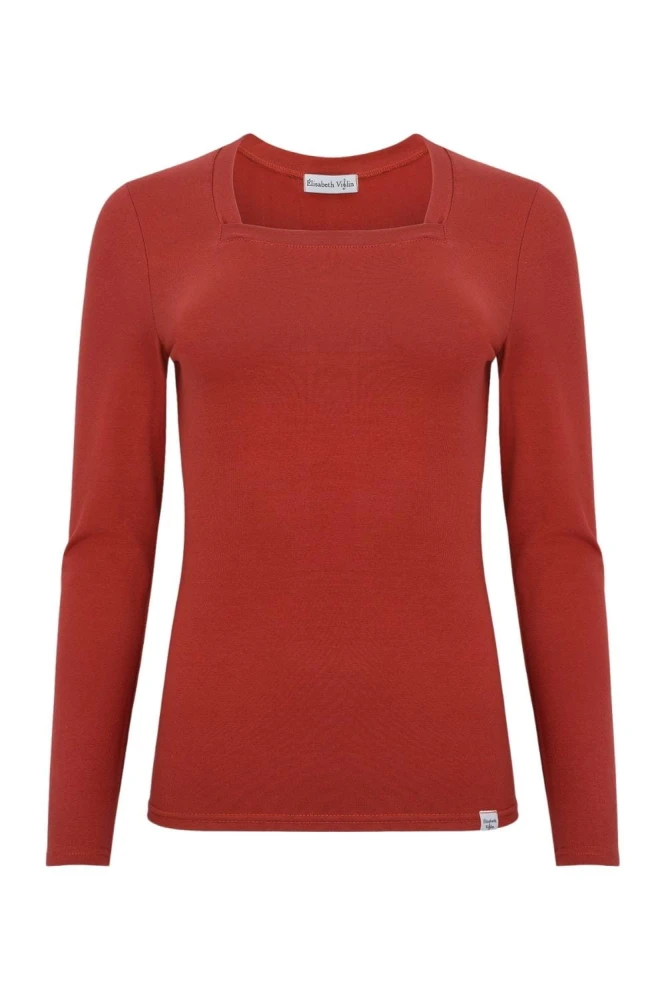 ERICA z długimi rękawami Brick Red przód.jpg
