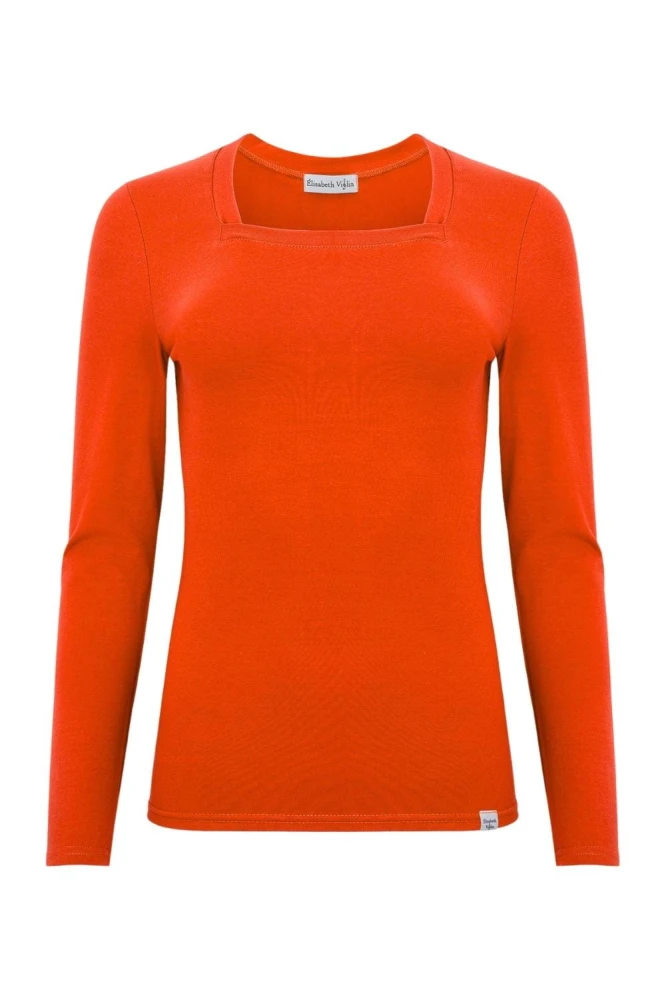 ERICA z długimi rękawami Mandarin Red przód.jpg