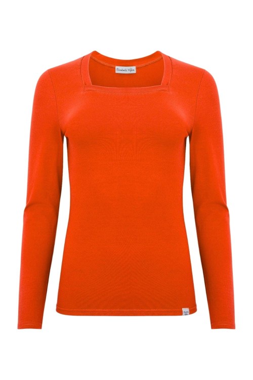 ERICA z długimi rękawami Mandarin Red przód.jpg