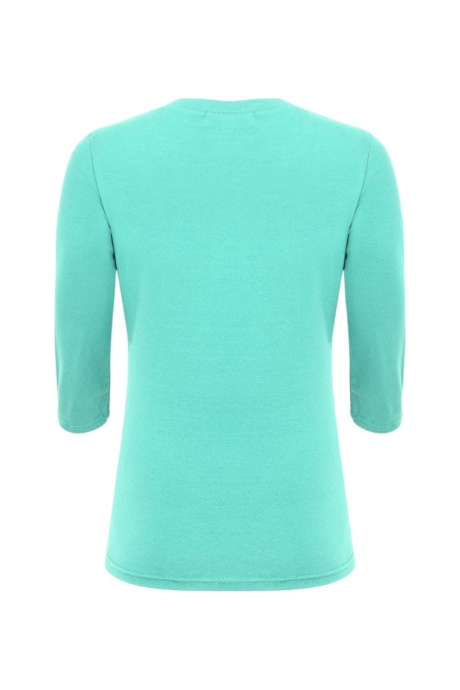 ERICA z rękawami 3:4 Blue Turquoise tył.jpg