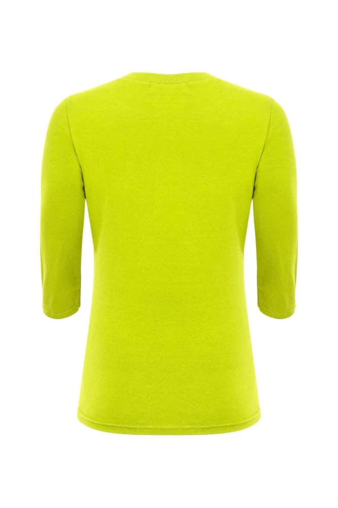 ERICA z rękawami 3:4 Bright Chartreuse tył.jpg
