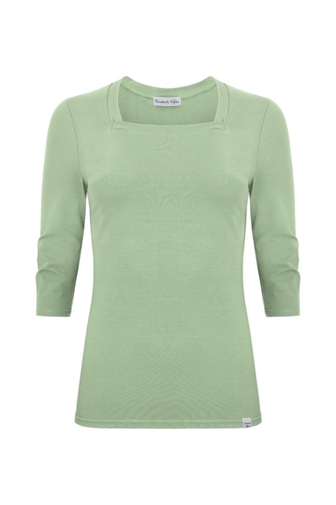 ERICA z rękawami 3:4 Iceberg Green przód.jpg