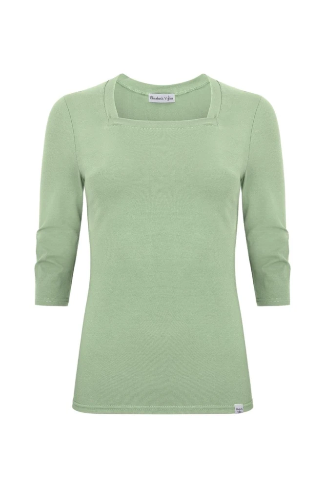 ERICA z rękawami 3:4 Iceberg Green przód.jpg