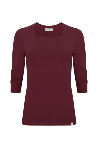 ERICA z rękawami 3:4 Windsor Wine przód.jpg