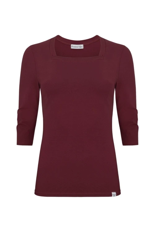 ERICA z rękawami 3:4 Windsor Wine przód.jpg