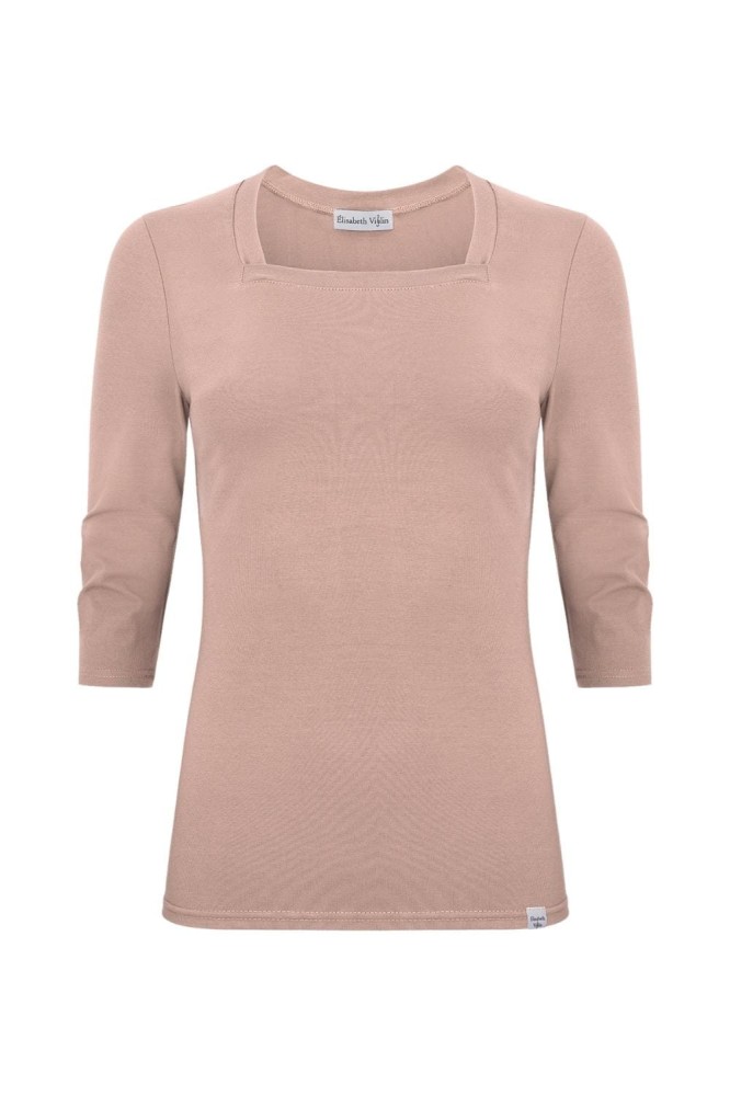 ERICA z rękawami 3:4 Warm Taupe przód.jpg