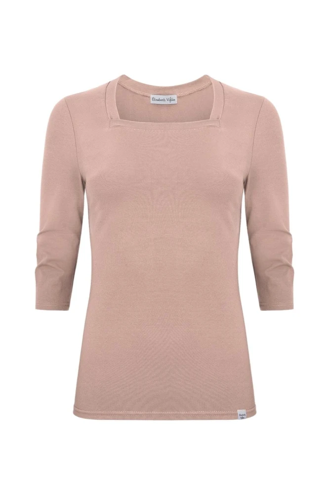 ERICA z rękawami 3:4 Warm Taupe przód.jpg