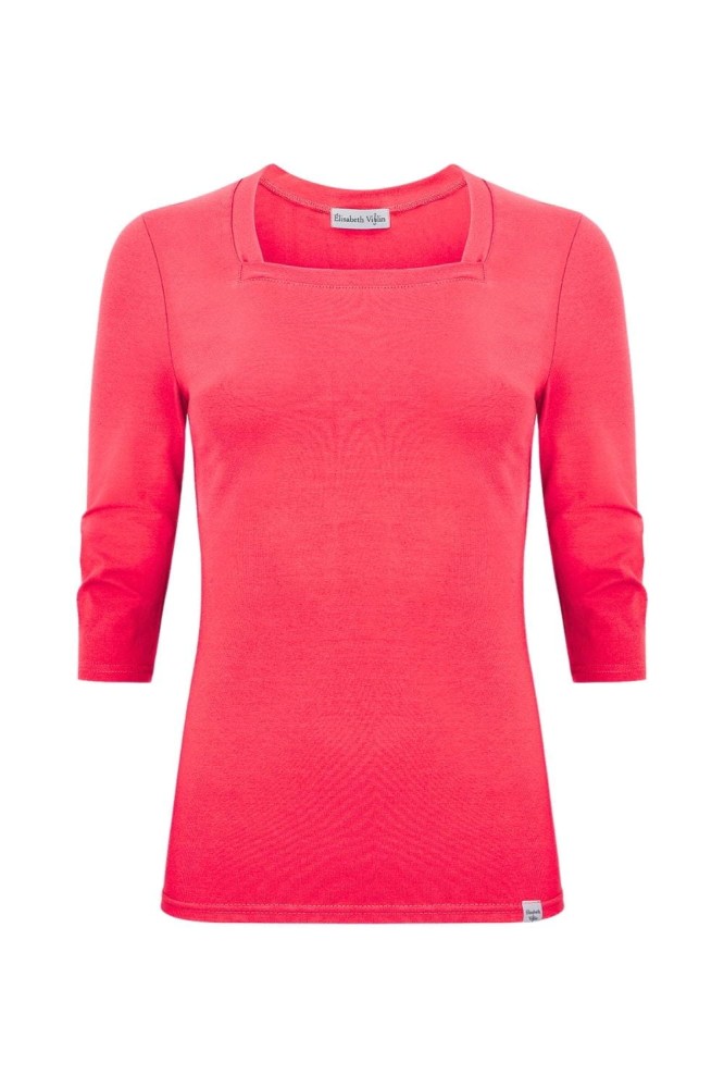 ERICA z rękawami 3:4 Rouge Red przód.jpg