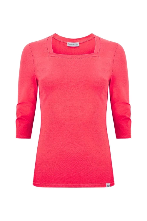 ERICA z rękawami 3:4 Rouge Red przód.jpg