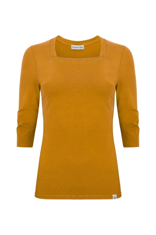 ERICA z rękawami 3:4 Sudan Brown przód.jpg