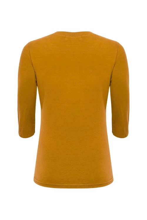 ERICA z rękawami 3:4 Sudan Brown tył.jpg