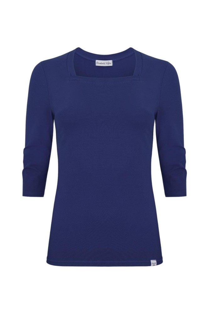 ERICA z rękawami 3:4 Sodalite Blue przód.jpg