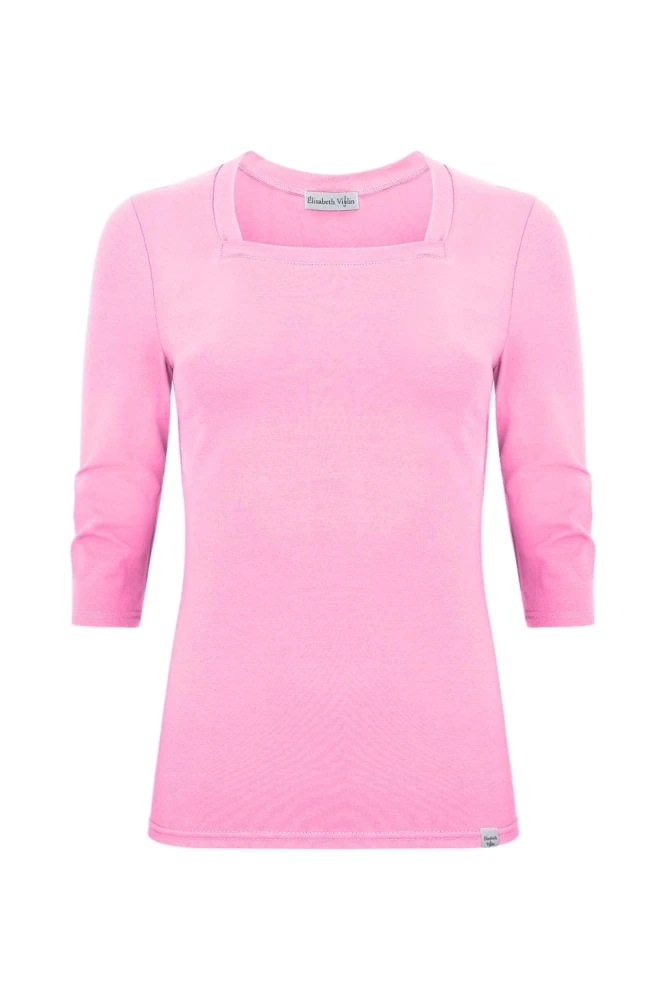 ERICA z rękawami 3:4 Sea Pink przód.jpg