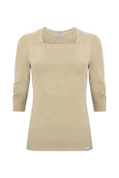 ERICA z rękawami 3:4 Brown Rice przód.jpg