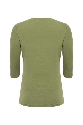 ERICA z rękawami 3:4 Oil Green tył.jpg