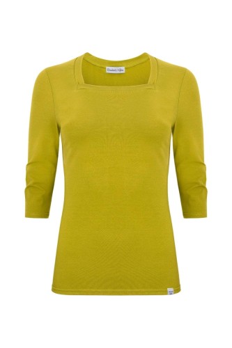 ERICA z rękawami 3:4 Golden Olive przód.jpg