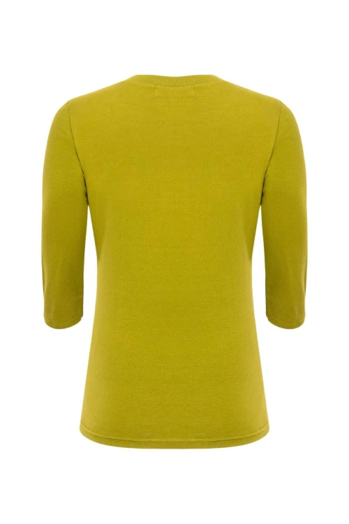 ERICA z rękawami 3:4 Golden Olive tył.jpg