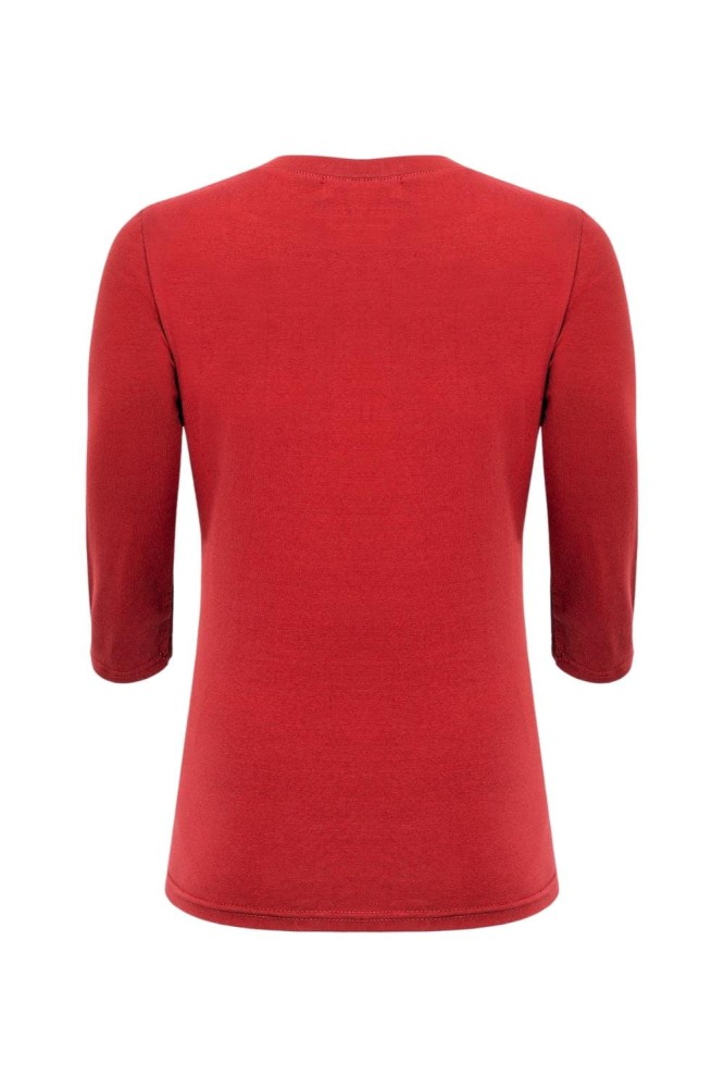 ERICA z rękawami 3:4 Ribbon Red tył.jpg
