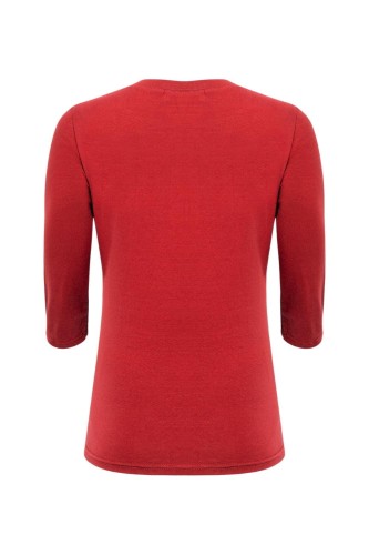 ERICA z rękawami 3:4 Ribbon Red tył.jpg