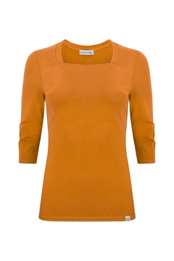 ERICA z rękawami 3:4 Golden Ochre przód.jpg