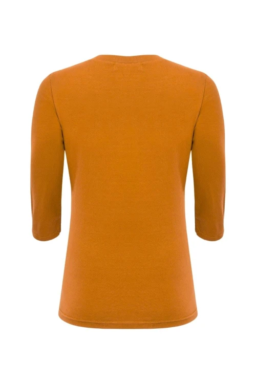 ERICA z rękawami 3:4 Golden Ochre tył.jpg