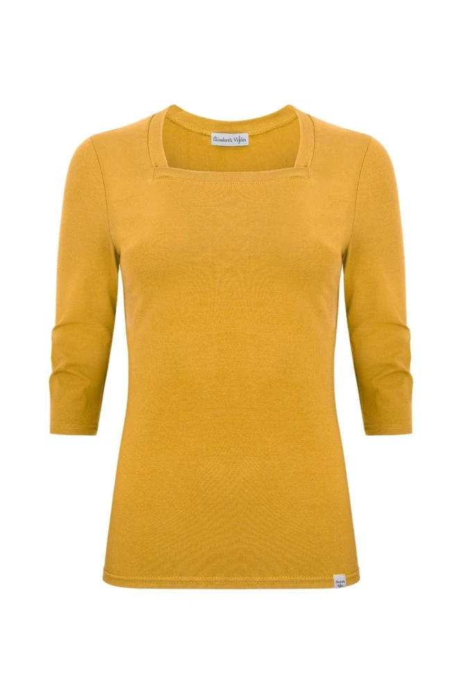 ERICA z rękawami 3:4 Bright Gold przód.jpg