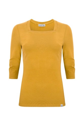 ERICA z rękawami 3:4 Bright Gold przód.jpg