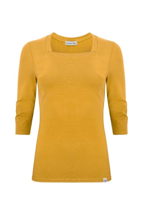 ERICA z rękawami 3:4 Bright Gold przód.jpg