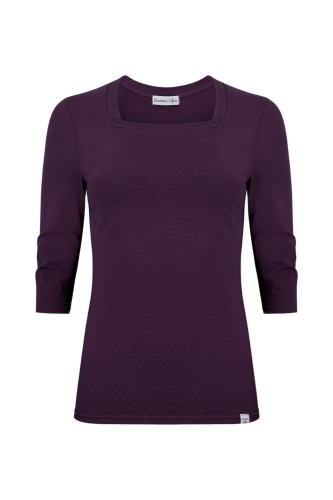 ERICA z rękawami 3:4 Plum Purple przód.jpg