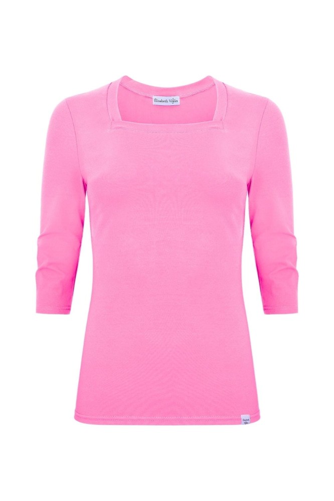 ERICA z rękawami 3:4 Aurora Pink przód.jpg