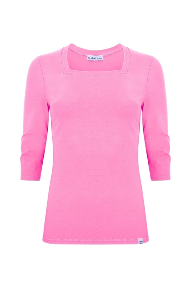 ERICA z rękawami 3:4 Aurora Pink przód.jpg